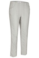 KJ Brand Full Length Trousers in Silver