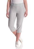 KJ Brand Ladies Capri Length Trousers in SILVER