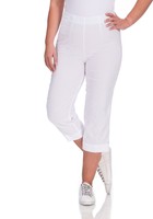 KJ Brand Ladies Capri Length Trousers in WHITE