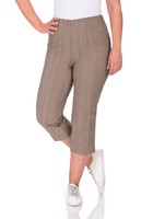 KJ Brand Ladies Capri Length Trousers in MOCHA