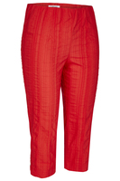 KJ Brand Ladies Capri Length Trousers in RED