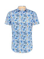 Short-sleeved Jungle shirt in Light blue
