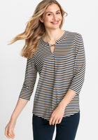 Olsen T-shirt in Putty and Ink Stripe