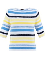 Marble Striped Knit in Lemon and Powder Blue
