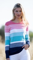 Marble Sweater in Watermelon Stripe